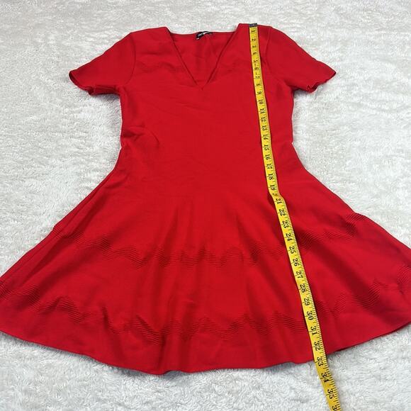 Network red knit fit and flare dress size small - Picture 4 of 12